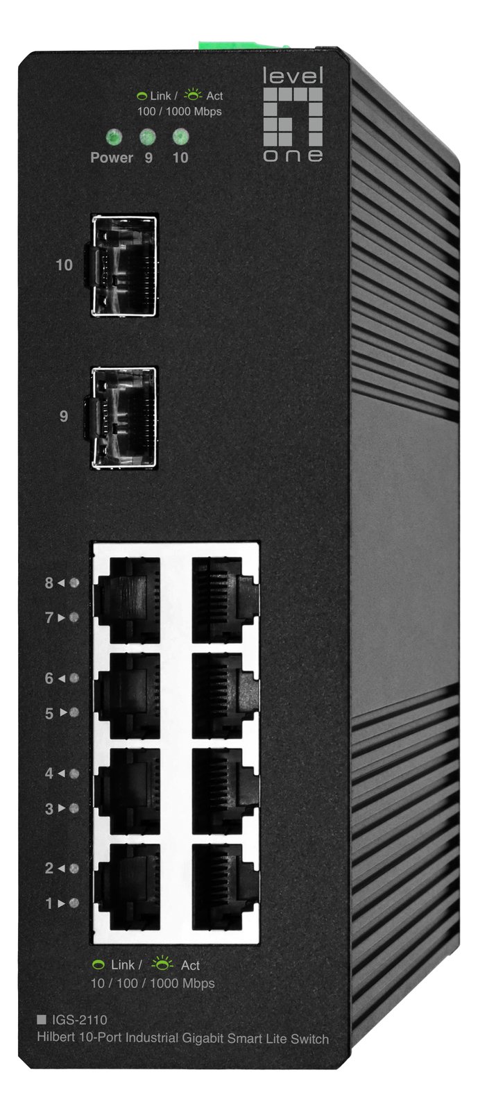 LevelOne Switch 10x GE IGS-2110 2xSFP 8xRJ45 Ports sw