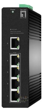 LevelOne Switch 5x GE IGS-2105P 4xPoE Outputs schwarz von LumaTech