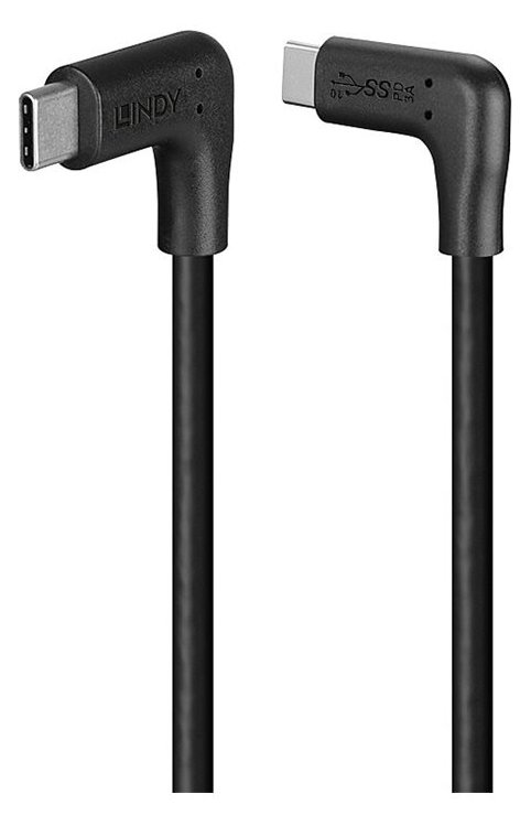 Lindy 1.5m USB 3.2 Typ C Kabel 2 x 90° gewinkelt - Kabel - Digital/Daten