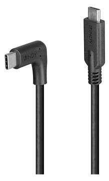 Lindy 1.5m USB 3.2 Typ C Kabel 90° gewinkelt - Kabel - Digital/Daten von LumaTech