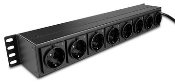 Lindy 1.5U 8-Fach Schuko-Steckdosen Horizontale PDU mit Schuko-Stecker von LumaTech