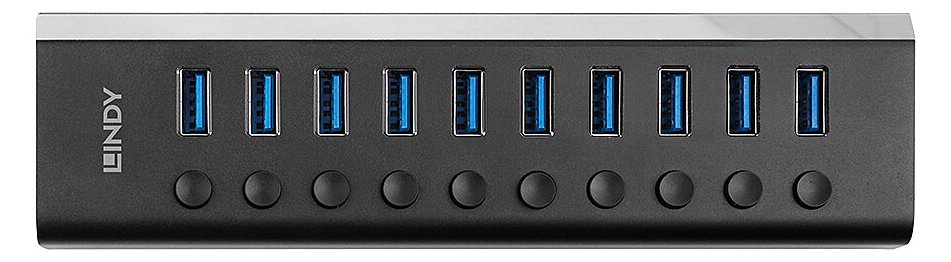 Lindy 10 Port USB 3.0 Hub mit Ein-/Ausschaltern