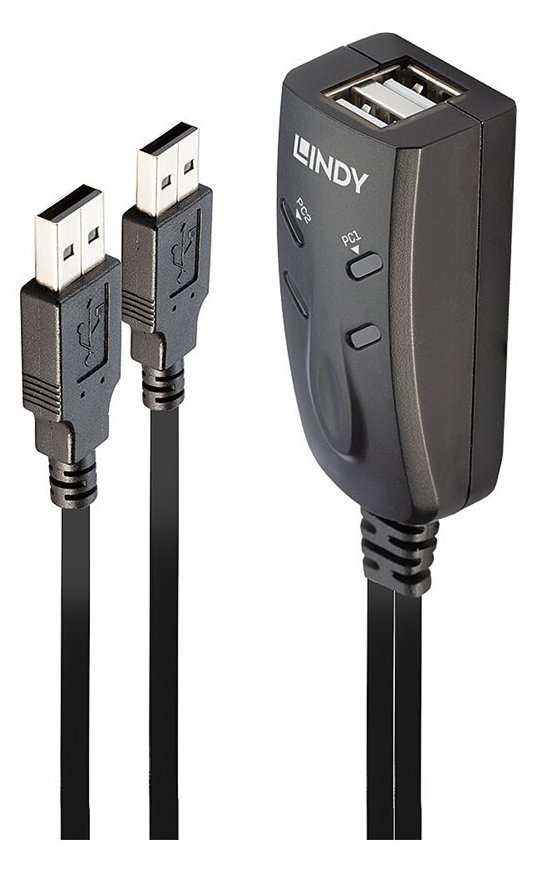 Lindy 2 Port USB KM Switch - Tastatur-/Mausschalter