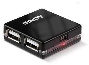 Lindy 4 Port USB 2.0 Mini Hub - Hub - 4 x USB 2.0 von LumaTech
