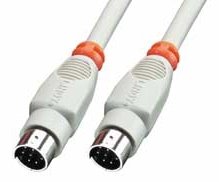 Lindy Anschlusskabel Mac Drucker 8 polig Mini-DIN Stecker/Stecker, 2m - Druckerkabel - Mini-DIN 8-polig (M)