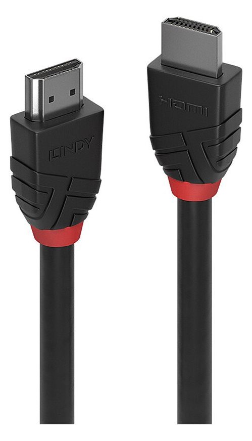Lindy Black Line - Standard - HDMI-Kabel - HDMI männlich zu HDMI männlich - 7.5 m - Dreifachisolierung - Schwarz - rund
