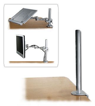 Lindy Desk Clamp Pole - Montagekomponente (C-Klammer, Montagestange) von LumaTech