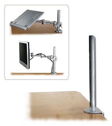 Lindy Desk Clamp Pole - Montagekomponente (C-Klammer, Montagestange)