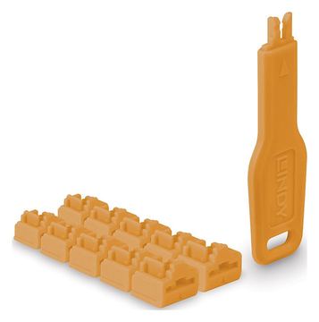 Lindy LAN-Portblockierung mit Schlüssel - orange von LumaTech