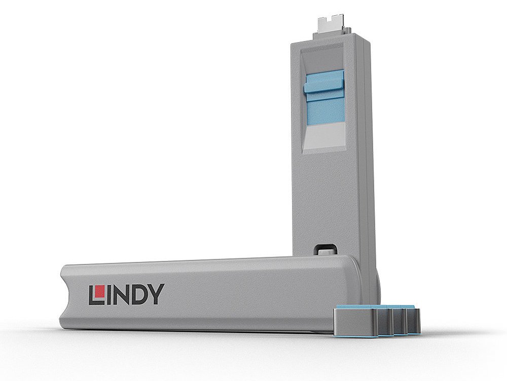 Lindy Schloss für USB-C-Port - Blau