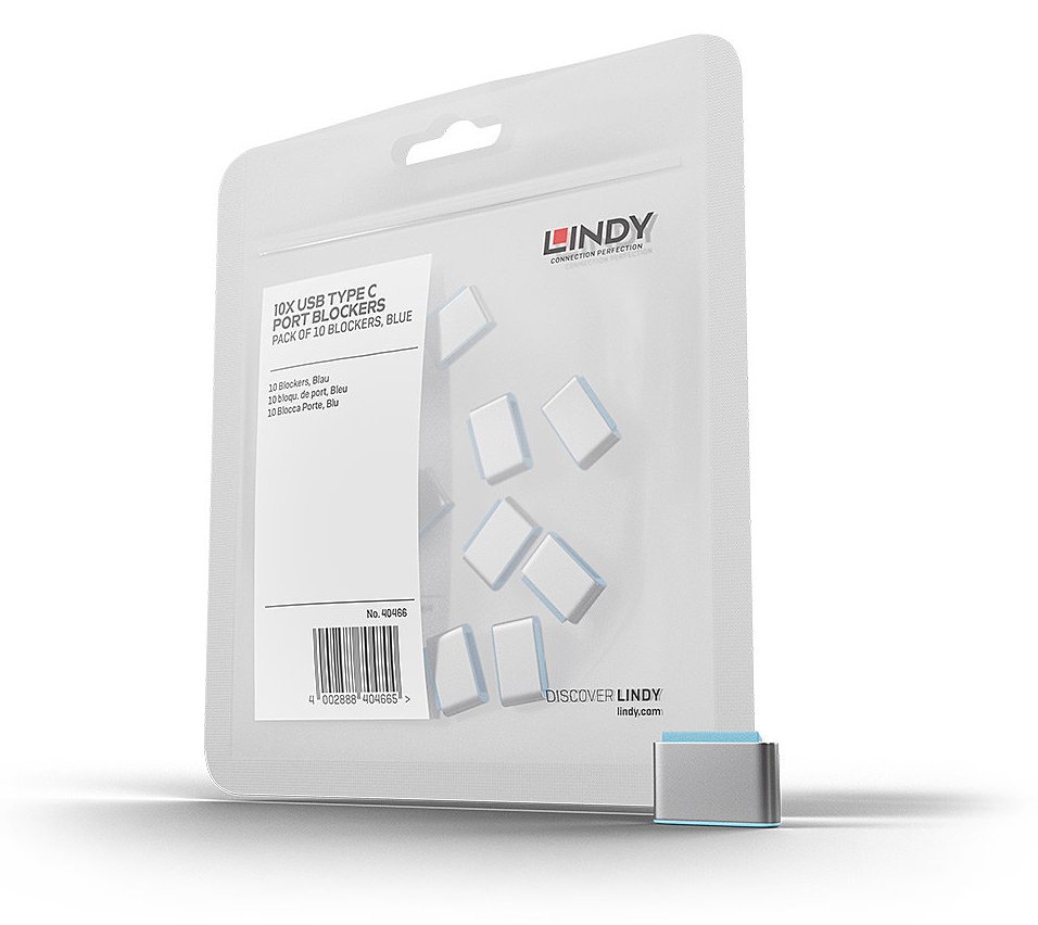 Lindy Schloss für USB-C-Port - Blau (Packung
