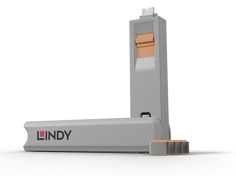 Lindy Schloss für USB-C-Port - orange
