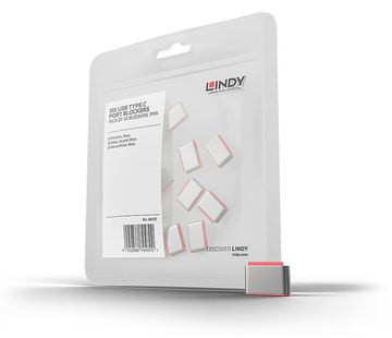 Lindy Schloss für USB-C-Port - pink (Packung von LumaTech