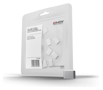 Lindy Schloss für USB-C-Port - weiß (Packung von LumaTech