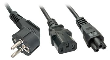 Lindy Stromkabel - CEE 7/7 (S) bis IEC 60320 C13, IEC 60320 C5 von LumaTech