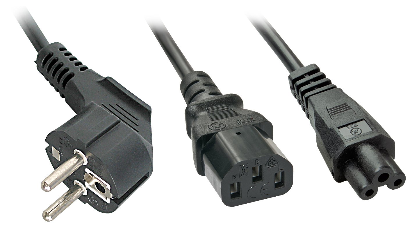 Lindy Stromkabel - CEE 7/7 (S) bis IEC 60320 C13, IEC 60320 C5