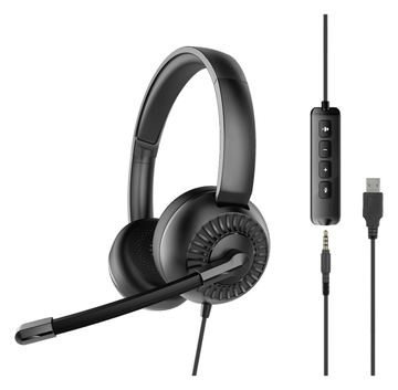 SPEEDLINK Office Headset METIS USB Stereo schwarz retail - Headset - Lautstärkeregler von LumaTech