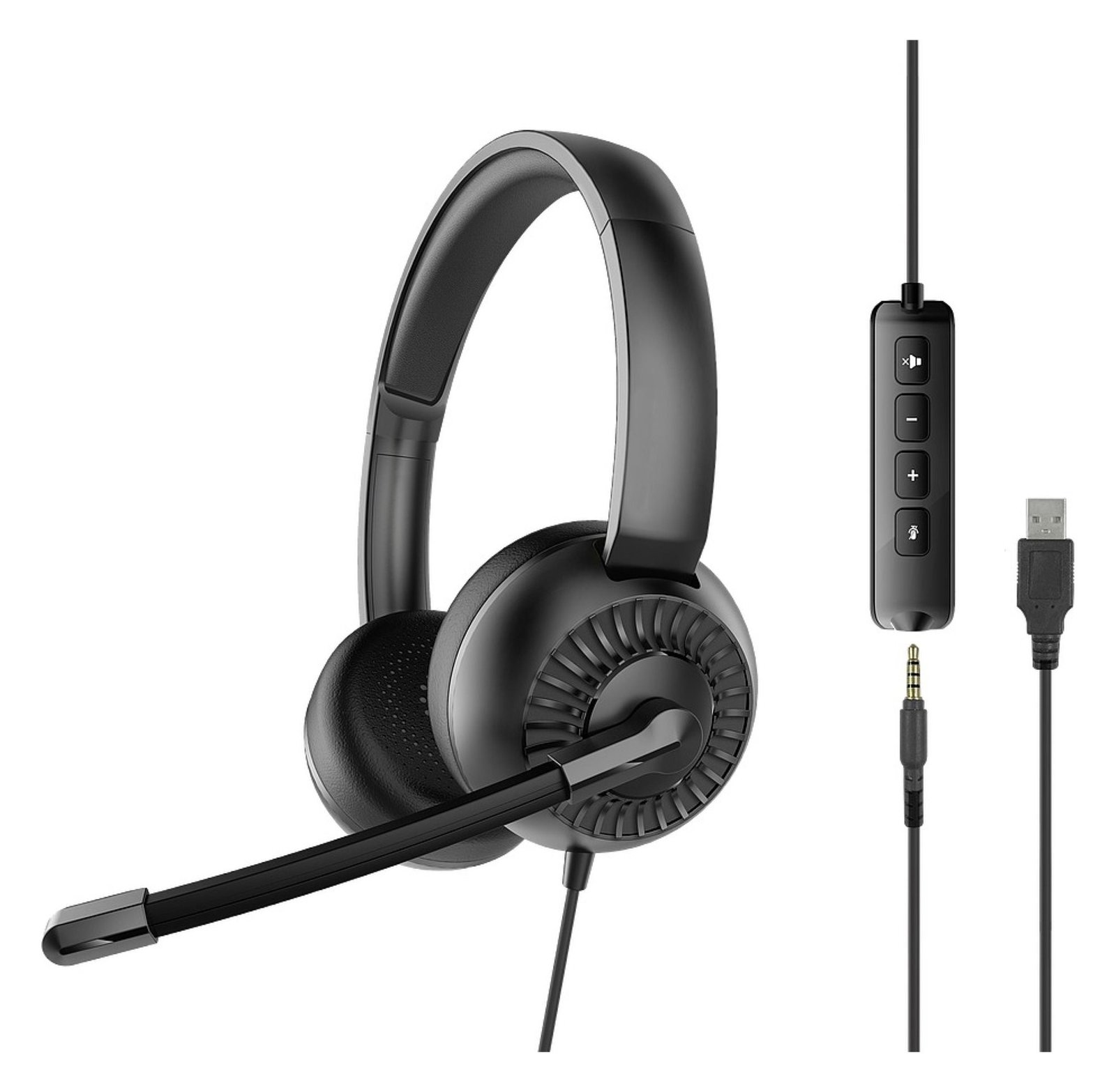 SPEEDLINK Office Headset METIS USB Stereo schwarz retail - Headset - Lautstärkeregler
