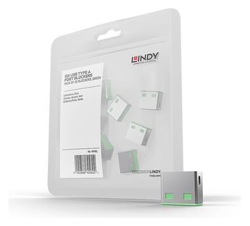 Lindy USB Port Blocker - USB-Portblocker - grün (Packung mit 10) von LumaTech