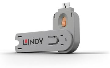 Lindy USB Type A Port Blocker Key - USB-Portblocker - Orange von LumaTech
