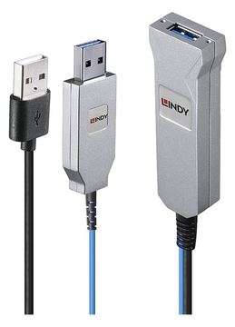 Lindy USB-Kabel - USB (M) zu USB (W) - USB 3.1 Gen1 - 30 m - Active Optical Cable (AOC) von LumaTech
