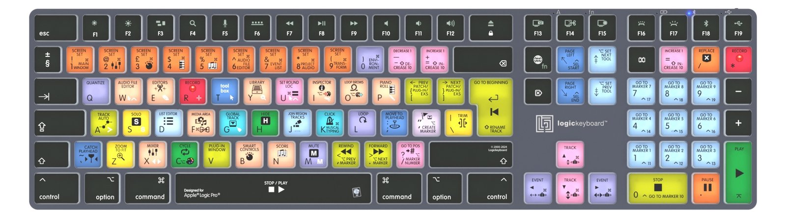 Logickeyboard Apple Logic Pro X2 Titan - TL: Deutsch, QWERTZ