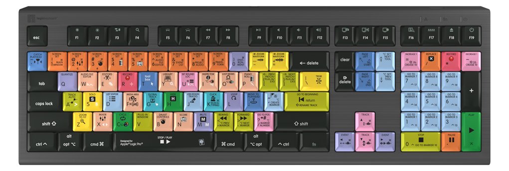 Logickeyboard LKB-LOGXP2-A2M-DE - Volle Größe (100%) - Kabelgebunden - USB - Schwarz - TL: Deutsch, QWERTZ