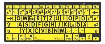 Logickeyboard LKB-LPBY-BTON-DE - Mini - Kabellos - Bluetooth - Schwarz - Gelb - TL: Deutsch, QWERTZ von LumaTech