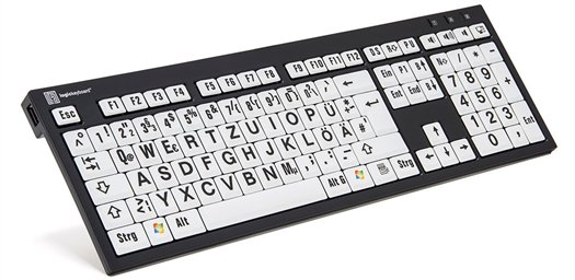 Logickeyboard XL Print NERO - Tastatur - TL: Deutsch, QWERTZ