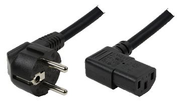 LogiLink 2direct - Stromkabel - power IEC 60320 C13 gewinkelt zu CEE 7/7 (M) von LumaTech