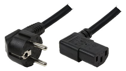 LogiLink 2direct - Stromkabel - power IEC 60320 C13 gewinkelt zu CEE 7/7 (M)