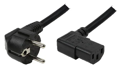 LogiLink 2direct - Stromkabel - power IEC 60320 C13 gewinkelt zu CEE 7/7 (M), Ansicht 2