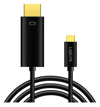 LogiLink Adapterkabel - 24 pin USB-C männlich zu HDMI männlich von LumaTech
