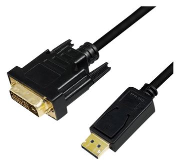 LogiLink Adapterkabel - DisplayPort (M) eingerastet zu DVI-D (M) von LumaTech