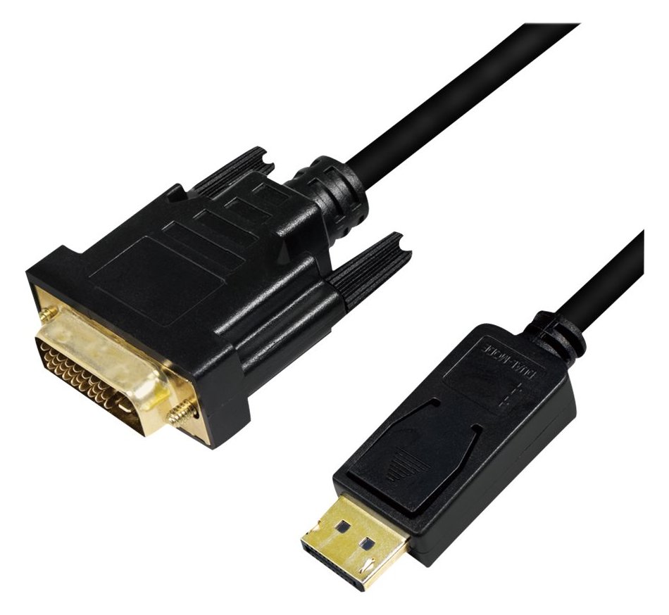 LogiLink Adapterkabel - DisplayPort (M) eingerastet zu DVI-D (M)