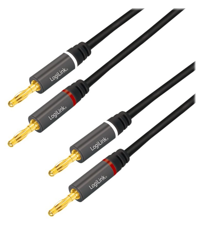 LogiLink Audiokabel - Bananen männlich zu Bananen männlich von LumaTech