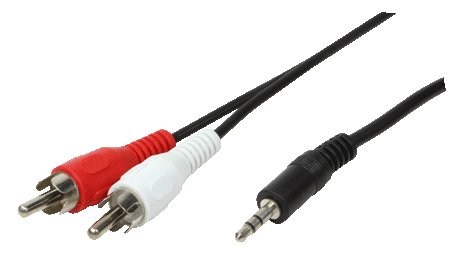 LogiLink Audiokabel - Stereo Mini-Klinkenstecker männlich zu RCA x 2 männlich von LumaTech