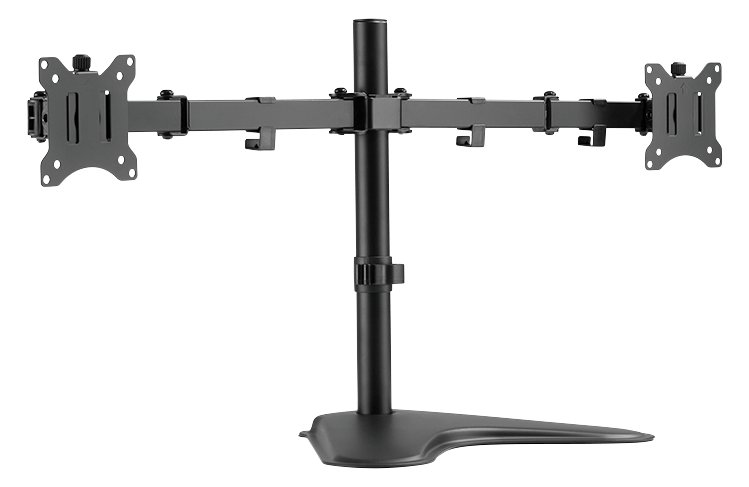 LogiLink Aufstellung - einstellbarer Arm - für 2 LCD-Displays - Schwarz - Bildschirmgröße: 43.2-81.3 cm (17-32)