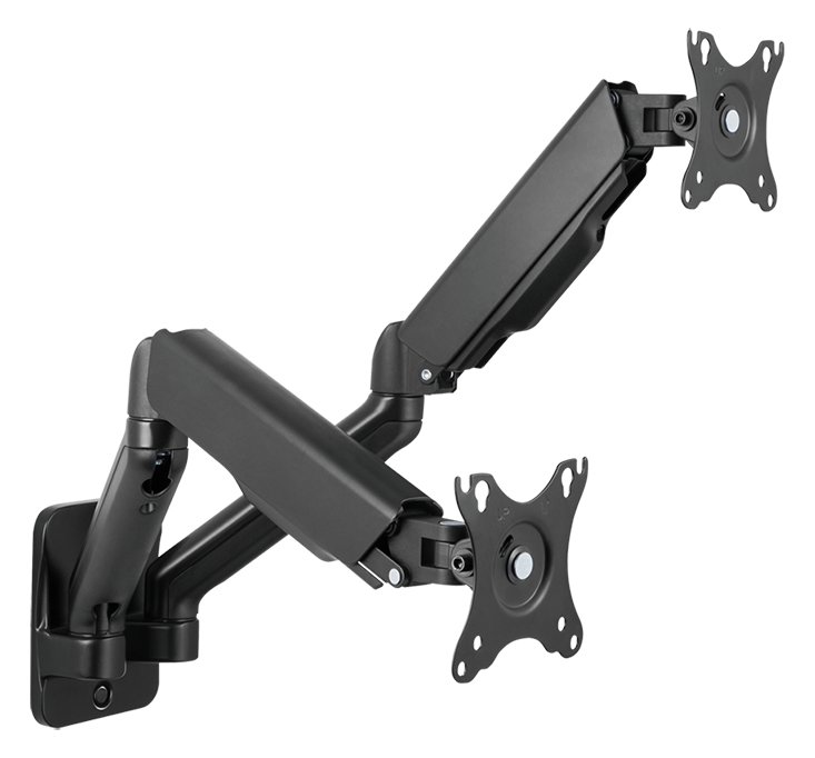 LogiLink Befestigungskit - Gasfeder - für 2 LCD-/Plasma-Konsolen - Kunststoff, Aluminium, Stahl - Schwarz