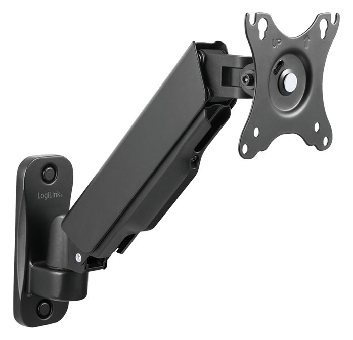 LogiLink Befestigungskit - Gasfeder - für Flachbildschirm - Kunststoff, Aluminium, Stahl - Schwarz