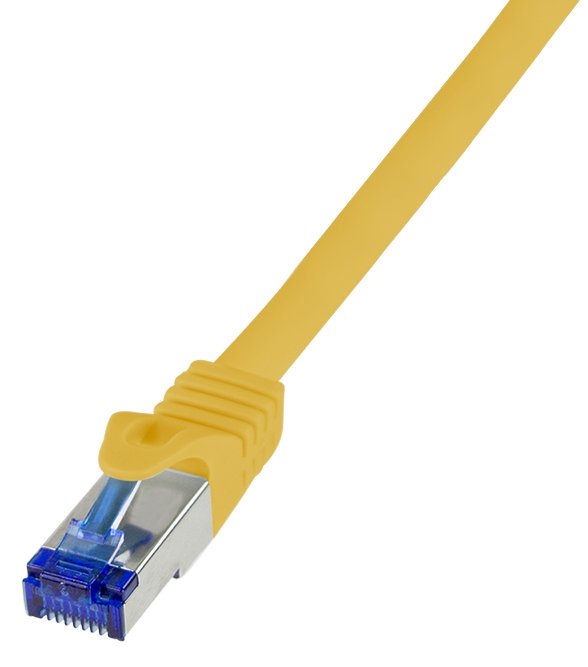 LogiLink C6A037S - Patchkabel Ultraflex Cat.7-Rohkabel S/FTP gelb 1 m - Netzwerk - CAT 7 cable/RJ45 plug