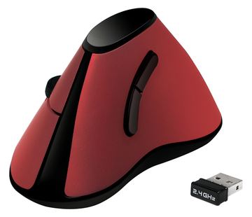 LogiLink Ergonomic Vertical - Vertikale Maus - ergonomisch - optisch - 5 Tasten - kabellos - 2.4 GHz von LumaTech