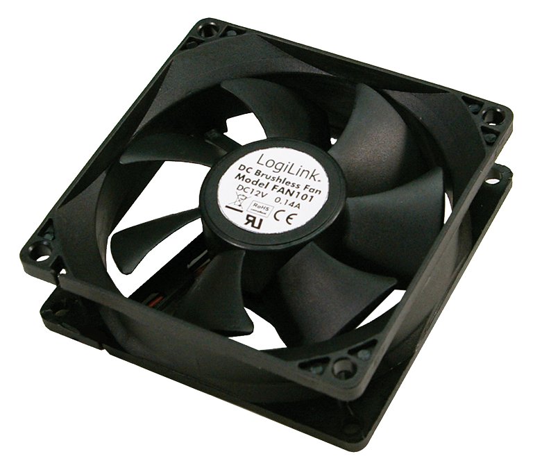 LogiLink FAN101 - Gehäuselüfter - 80 mm - Schwarz