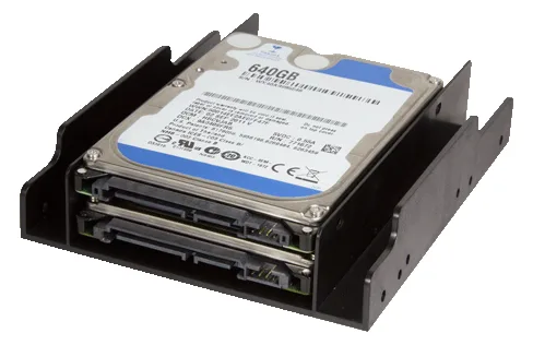 LogiLink Mounting Bracket for 2,5 HDD/SSD in 3.5 Bay - Laufwerksschachtadapter - 3.5 to 2 x 2.5, Ansicht 2