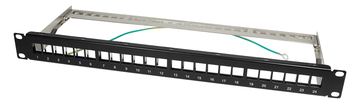 LogiLink Patch Panel - RJ-45 X 24 - Schwarz, RAL 9005 von LumaTech