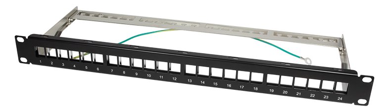 LogiLink Patch Panel - RJ-45 X 24 - Schwarz, RAL 9005