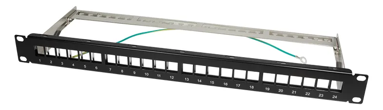 LogiLink Patch Panel - RJ-45 X 24 - Schwarz, RAL 9005, Ansicht 2