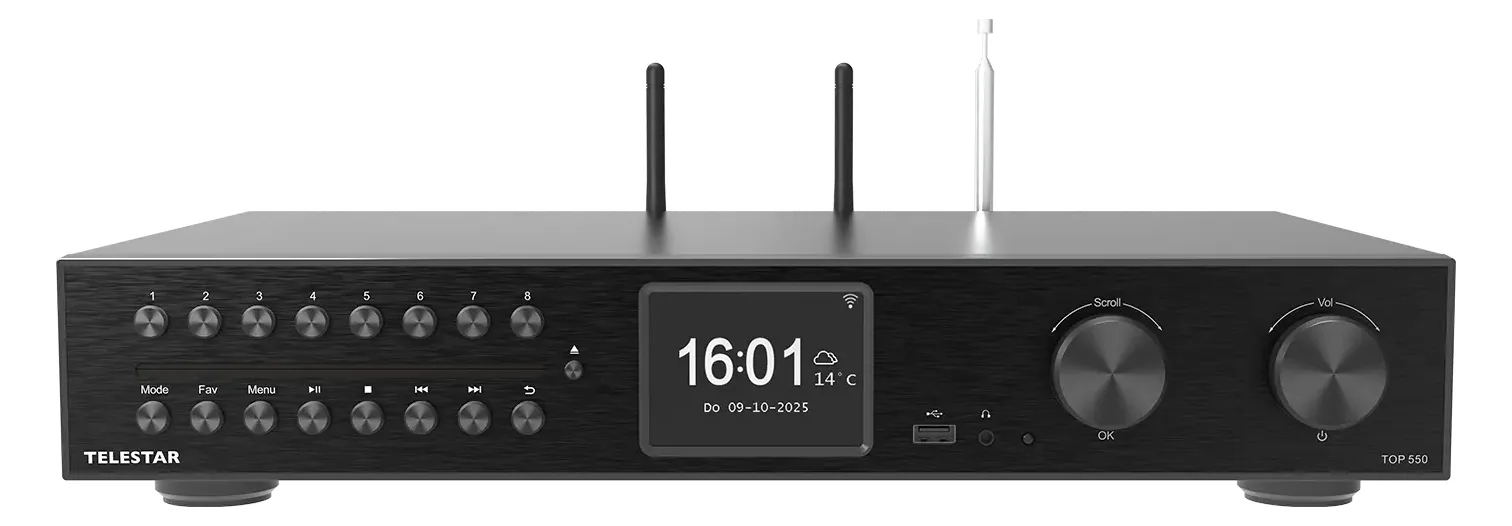 Telestar TOP 550 Schwarz Multifunktionsradios HiFi-Baustei, Ansicht 3