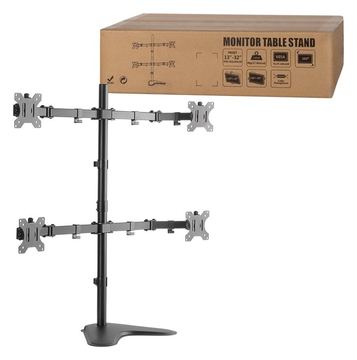 LogiLink Quad Monitor Desk Stand - Aufstellung für 4 LCD-Anzeigen - fester, kaltgepresster Stahl von LumaTech