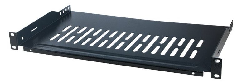 LogiLink Rack - Regal - Schwarz, RAL 9005 - 1U - 48.3 cm (19)